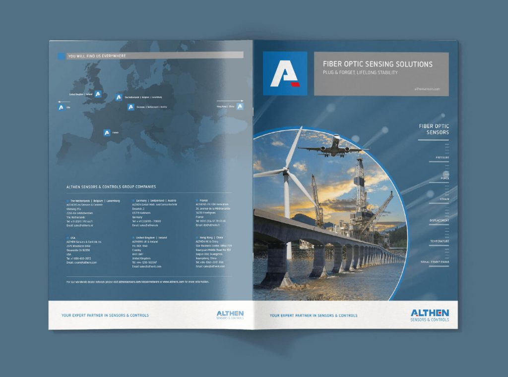 Althen Fiber Optic brochure topview front