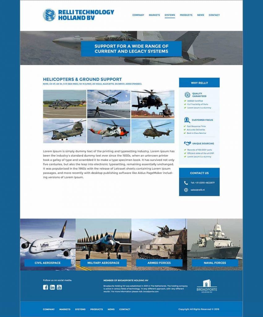 Relli Technology webdesign systemspage